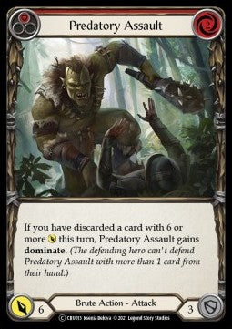 Predatory Assault (Red) (Normal) - Crucible of War - Unlimited (Common) [CRU-U-CRU013]