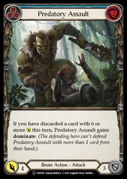 Predatory Assault (Blue) (Rainbow Foil) - Crucible of War - Unlimited (Common) [CRU-U-CRU015]