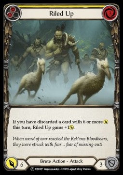 Riled Up (Yellow) (Rainbow Foil) - Crucible of War - Unlimited (Common) [CRU-U-CRU017]