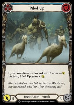 Riled Up (Blue) (Rainbow Foil) - Crucible of War - Unlimited (Common) [CRU-U-CRU018]