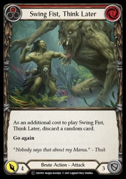 Swing Fist, Think Later (Red) (Normal) - Crucible of War - Unlimited (Common) [CRU-U-CRU019]