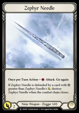 Zephyr Needle (Rainbow Foil) - Crucible of War - Unlimited (Rare) [CRU-U-CRU051]