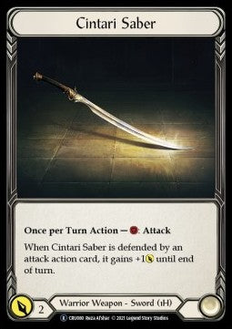 Cintari Saber (Rainbow Foil) - Crucible of War - Unlimited (Rare) [CRU-U-CRU080]