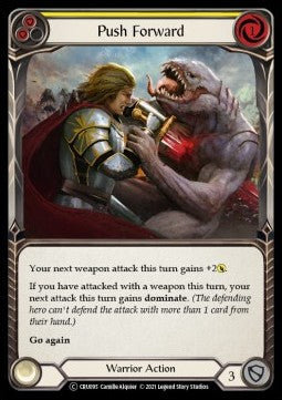 Push Forward (Yellow) (Rainbow Foil) - Crucible of War - Unlimited (Common) [CRU-U-CRU095]