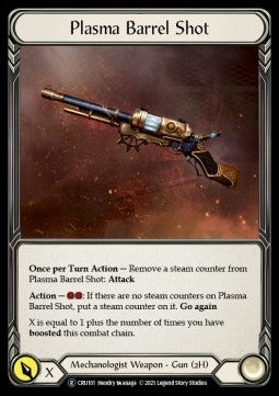 Plasma Barrel Shot (Normal) - Crucible of War - Unlimited (Rare) [CRU-U-CRU101]