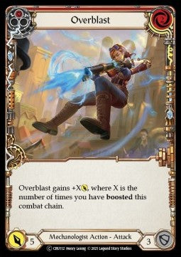 Overblast (Red) (Rainbow Foil) - Crucible of War - Unlimited (Common) [CRU-U-CRU112]