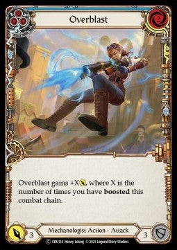 Overblast (Blue) (Rainbow Foil) - Crucible of War - Unlimited (Common) [CRU-U-CRU114]