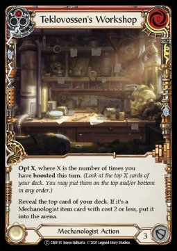 Teklovossen's Workshop (Red) (Rainbow Foil) - Crucible of War - Unlimited (Common) [CRU-U-CRU115]