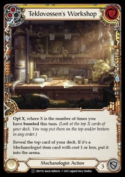 Teklovossen's Workshop (Yellow) (Normal) - Crucible of War - Unlimited (Common) [CRU-U-CRU116]