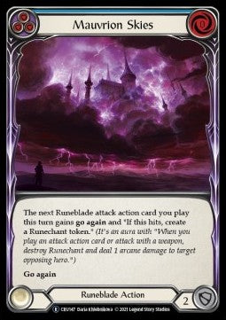 Mauvrion Skies (Blue) (Normal) - Crucible of War - Unlimited (Rare) [CRU-U-CRU147]