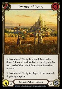 Promise of Plenty (Yellow) (Normal) - Crucible of War - Unlimited (Rare) [CRU-U-CRU184]