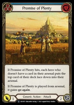Promise of Plenty (Blue) (Normal) - Crucible of War - Unlimited (Rare) [CRU-U-CRU185]