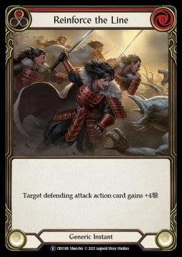Reinforce the Line (Red) (Rainbow Foil) - Crucible of War - Unlimited (Rare) [CRU-U-CRU189]