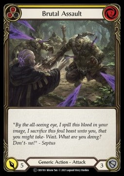 Brutal Assault (Yellow) (Rainbow Foil) - Crucible of War - Unlimited (Common) [CRU-U-CRU193]