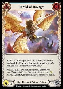 Herald of Ravages (Blue) (Normal) - Monarch - First (Common) [MON-F-MON019]