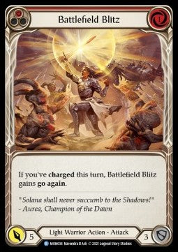 Battlefield Blitz (Red) (Normal) - Monarch - First (Rare) [MON-F-MON036]