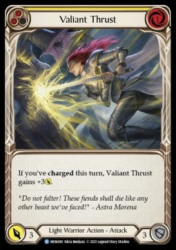 Valiant Thrust (Yellow) (Normal) - Monarch - First (Rare) [MON-F-MON040]