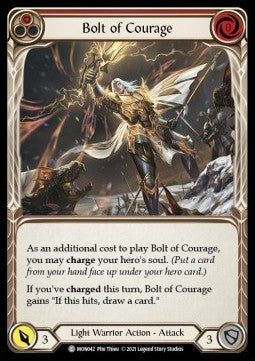 Bolt of Courage (Red) (Rainbow Foil) - Monarch - First (Common) [MON-F-MON042]