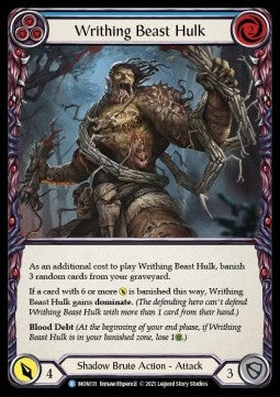 Writhing Beast Hulk (Blue) (Normal) - Monarch - First (Rare) [MON-F-MON131]