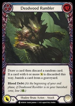 Deadwood Rumbler (Blue) (Rainbow Foil) - Monarch - First (Common) [MON-F-MON140]