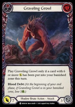 Graveling Growl (Red) (Normal) - Monarch - First (Common) [MON-F-MON144]