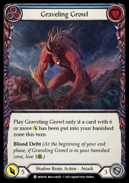 Graveling Growl (Blue) (Normal) - Monarch - First (Common) [MON-F-MON146]
