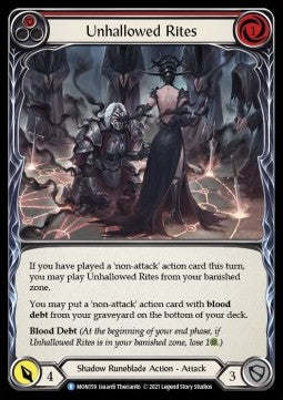 Unhallowed Rites (Red) (Normal) - Monarch - First (Rare) [MON-F-MON159]