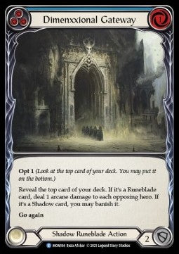 Dimenxxional Gateway (Blue) (Normal) - Monarch - First (Rare) [MON-F-MON164]