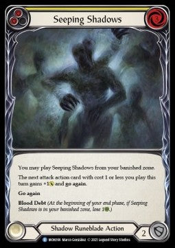 Seeping Shadows (Yellow) (Normal) - Monarch - First (Rare) [MON-F-MON166]