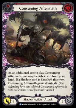 Consuming Aftermath (Red) (Rainbow Foil) - Monarch - First (Rare) [MON-F-MON195]