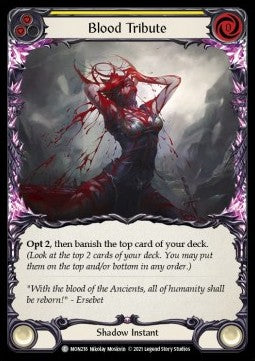 Blood Tribute (Yellow) (Normal) - Monarch - First (Common) [MON-F-MON216]