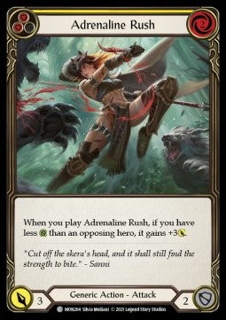 Adrenaline Rush (Yellow) (Rainbow Foil) - Monarch - First (Common) [MON-F-MON264]