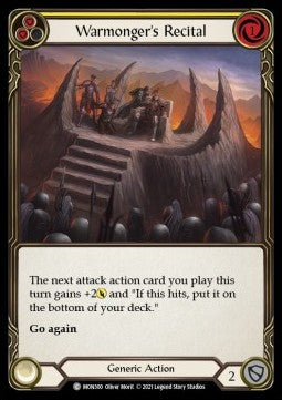 Warmonger's Recital (Yellow) (Normal) - Monarch - First (Common) [MON-F-MON300]