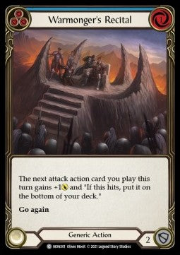 Warmonger's Recital (Blue) (Normal) - Monarch - First (Common) [MON-F-MON301]