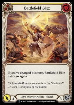Battlefield Blitz (Yellow) (Rainbow Foil) - Monarch - Unlimited (Rare) [MON-U-MON037]