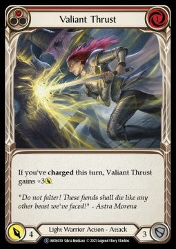 Valiant Thrust (Red) (Normal) - Monarch - Unlimited (Rare) [MON-U-MON039]
