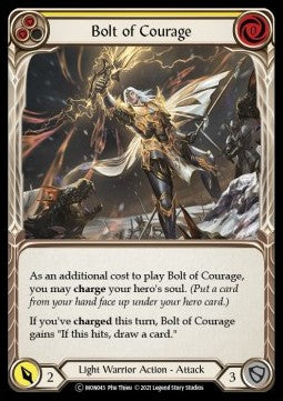 Bolt of Courage (Yellow) (Rainbow Foil) - Monarch - Unlimited (Common) [MON-U-MON043]