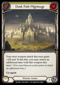 Dusk Path Pilgrimage (Yellow) (Rainbow Foil) - Monarch - Unlimited (Rare) [MON-U-MON111]