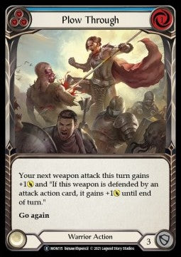 Plow Through (Blue) (Rainbow Foil) - Monarch - Unlimited (Rare) [MON-U-MON115]