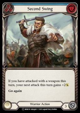 Second Swing (Blue) (Rainbow Foil) - Monarch - Unlimited (Common) [MON-U-MON118]