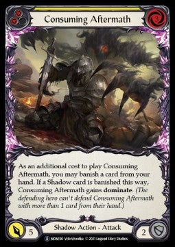 Consuming Aftermath (Yellow) (Rainbow Foil) - Monarch - Unlimited (Rare) [MON-U-MON196]