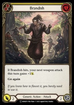 Brandish (Yellow) (Rainbow Foil) - Monarch - Unlimited (Common) [MON-U-MON270]