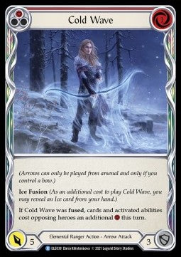 Cold Wave (Red) (Rainbow Foil) - Tales of Aria - First (Rare) [ELE-F-ELE038]