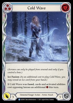 Cold Wave (Blue) (Rainbow Foil) - Tales of Aria - First (Rare) [ELE-F-ELE040]