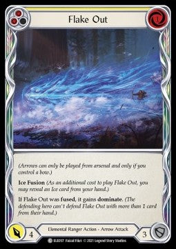 Flake Out (Yellow) (Rainbow Foil) - Tales of Aria - First (Common) [ELE-F-ELE057]