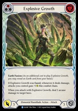 Explosive Growth (Red) (Rainbow Foil) - Tales of Aria - First (Rare) [ELE-F-ELE067]