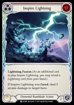 Inspire Lightning (Red) (Rainbow Foil) - Tales of Aria - First (Common) [ELE-F-ELE088]
