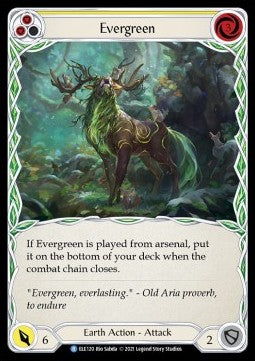 Evergreen (Yellow) (Rainbow Foil) - Tales of Aria - First (Rare) [ELE-F-ELE120]