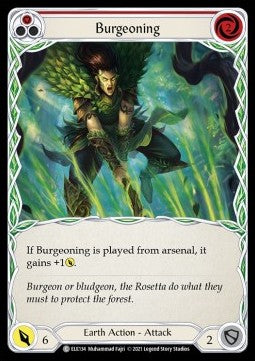 Burgeoning (Red) (Rainbow Foil) - Tales of Aria - First (Common) [ELE-F-ELE134]