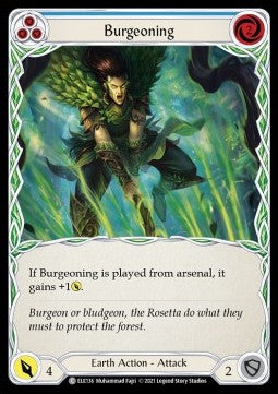 Burgeoning (Blue) (Rainbow Foil) - Tales of Aria - First (Common) [ELE-F-ELE136]